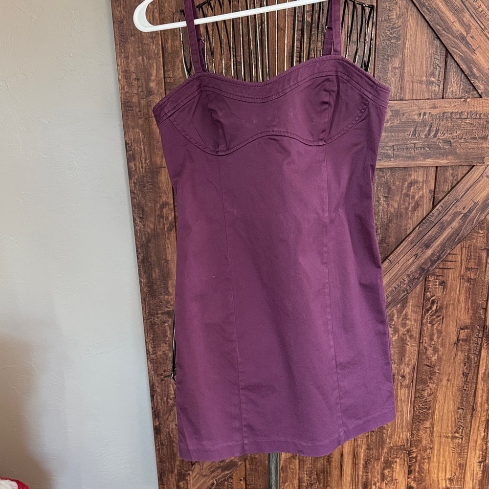Guess Deep Plum Mini Dress SP